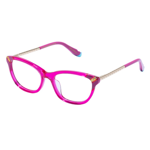 Camilla Nefertari Fuschia Glitter Splice Female D-Frame Optical Frames | Eyewear Index