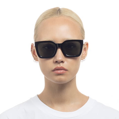 Aire Abstraction Black Uni-Sex Square Sunglasses | Eyewear Index