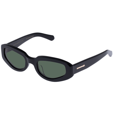 Karen Walker Rally Black Uni-Sex Wrap Sunglasses | Eyewear Index