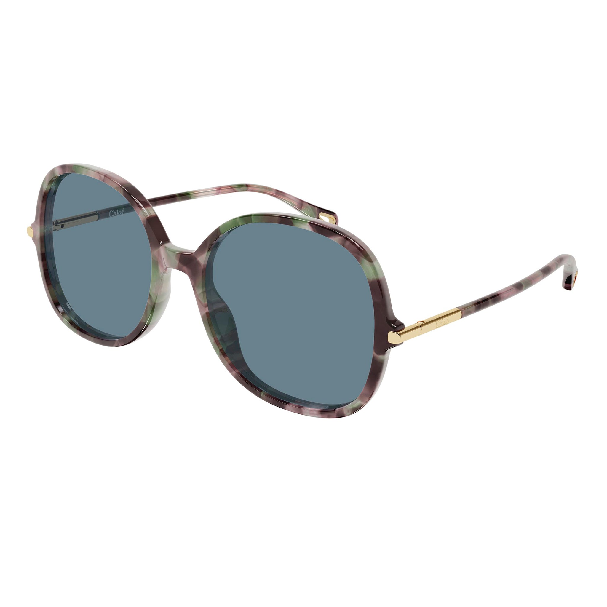Chloe Ch0383s Havana Female Round Sunglasses | Eyewear Index