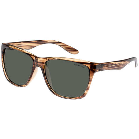 Cancer Council Bondi Brown Woodstripe Male D-Frame Sunglasses | Eyewear Index