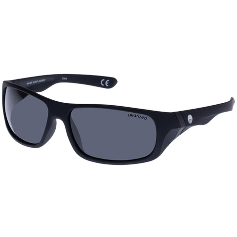 Solarized Racer Wrap Black Rubber Male Wrap Sunglasses | Eyewear Index