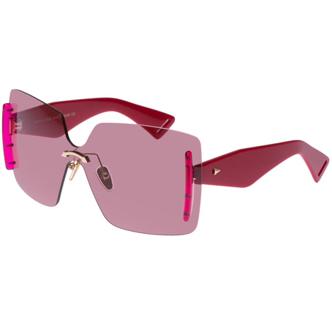 Karen Walker Tour Du Jour Scarlet Female Mask Sunglasses | Eyewear Index