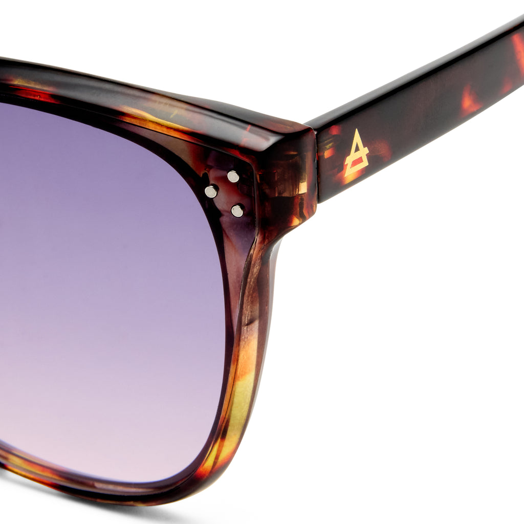 Aire Elementa Amber Tort Female Square Sunglasses | Eyewear Index
