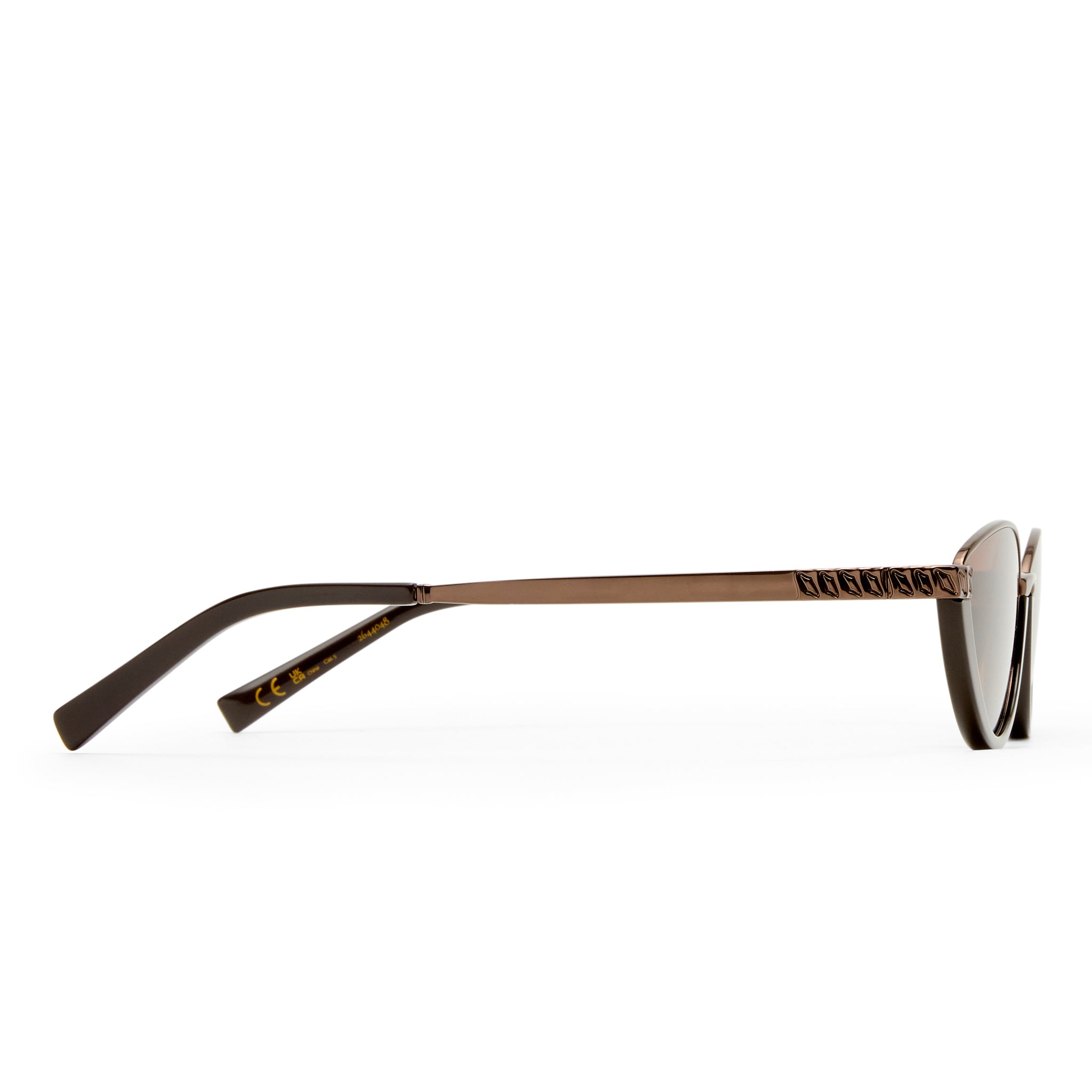 Luv Lou The Lia Bronze Female Cat-Eye Sunglasses | Eyewear Index