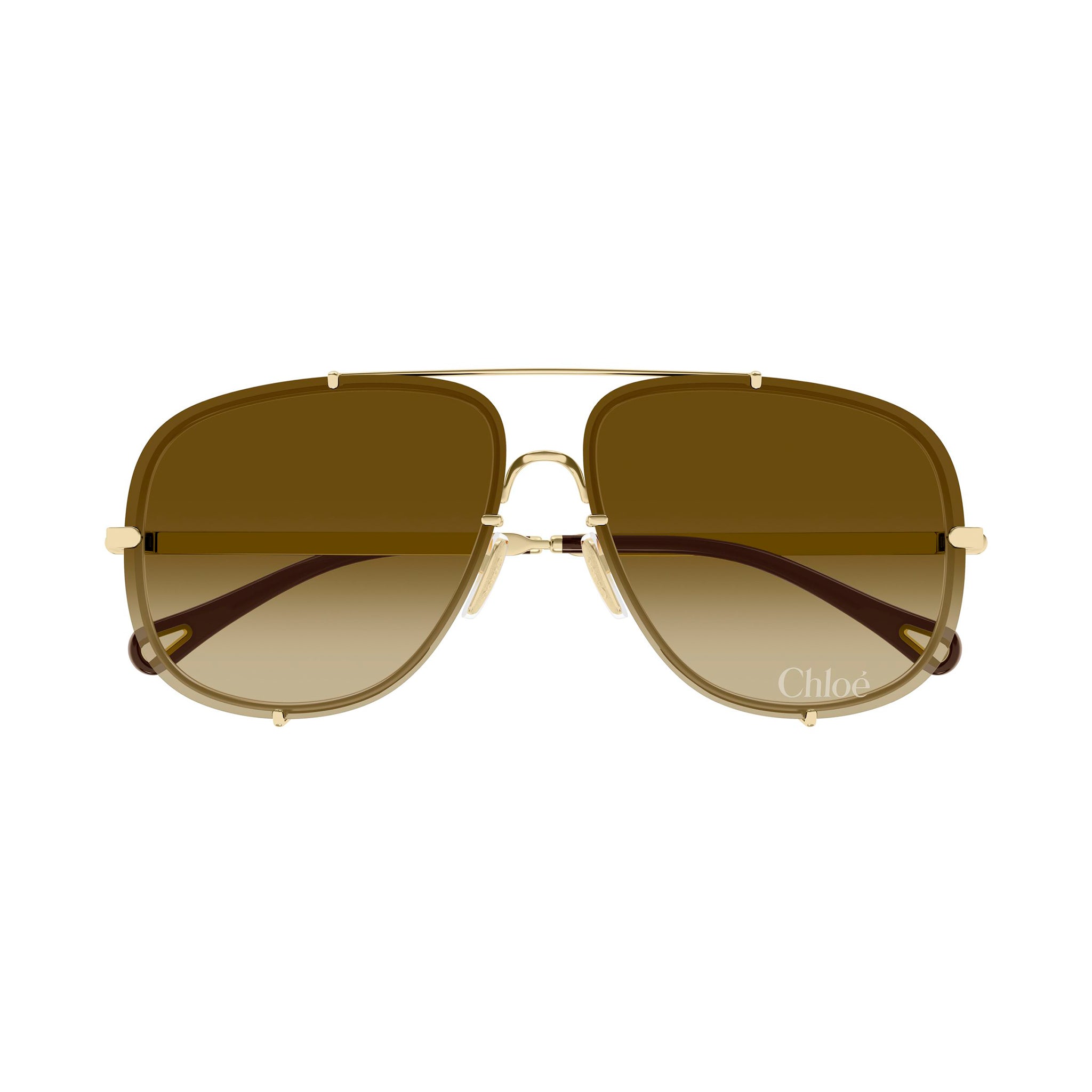 Chloe Ch0348s Gold Female Aviator Sunglasses | Eyewear Index