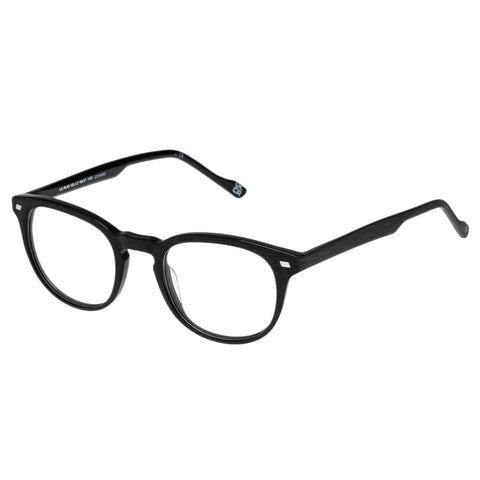 Le Specs La Play 48 Black Woodgrain Female Round Optical Frames | Eyewear Index