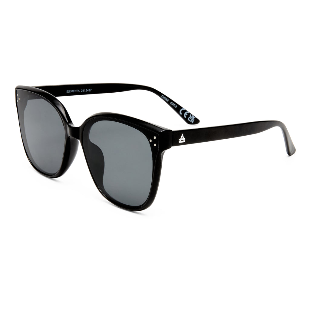 Aire Elementa Black Female Square Sunglasses | Eyewear Index