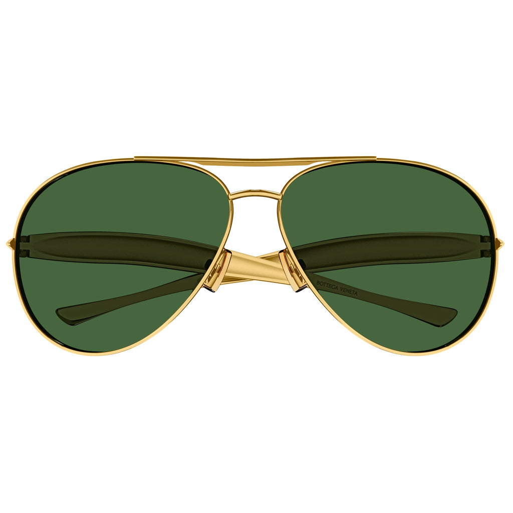Bottega Veneta Bv1305s Gold Uni-Sex Aviator Sunglasses