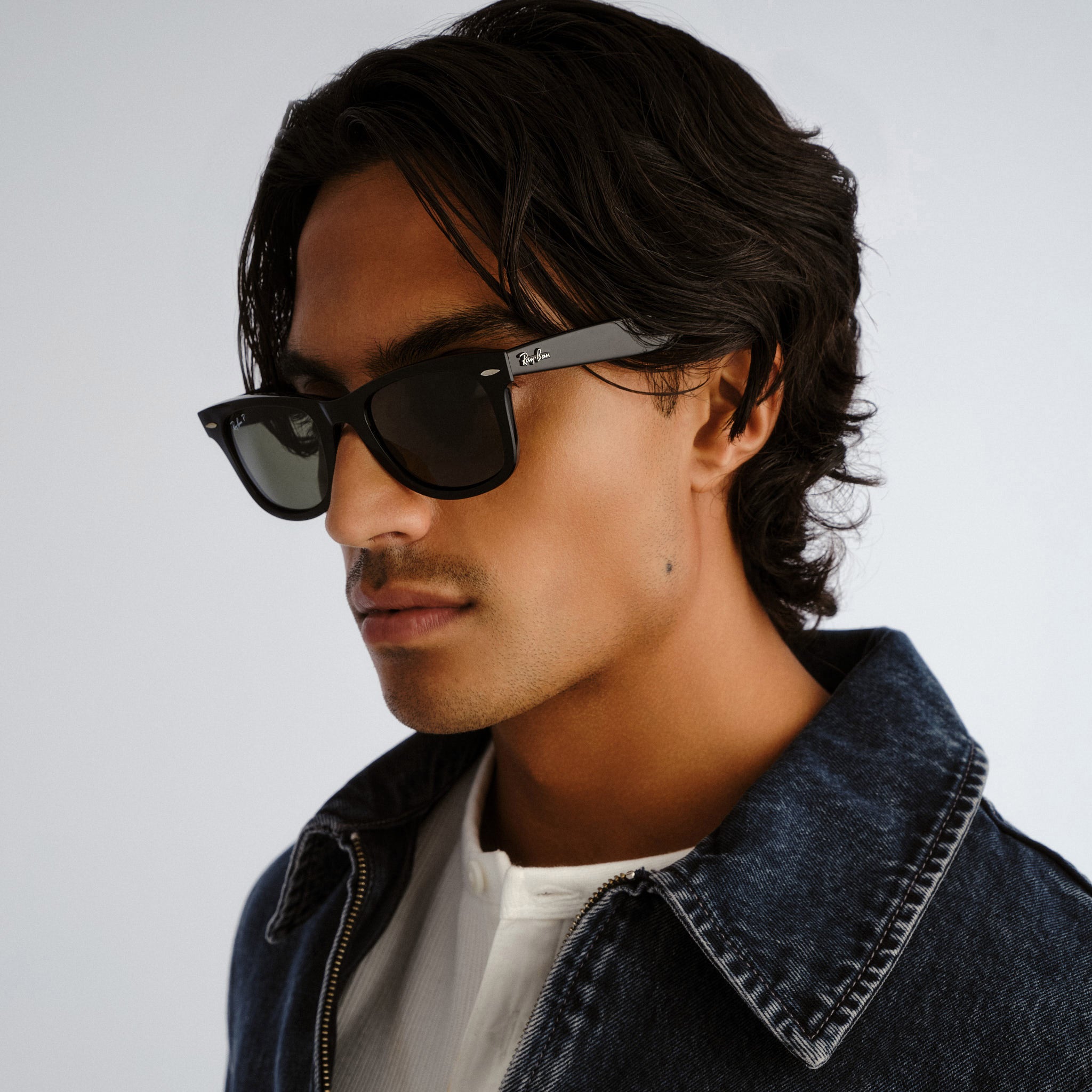 Ray-Ban 4340 Wayfarer Ease 60158 Black Uni-Sex D-Frame Sunglasses | Eyewear Index