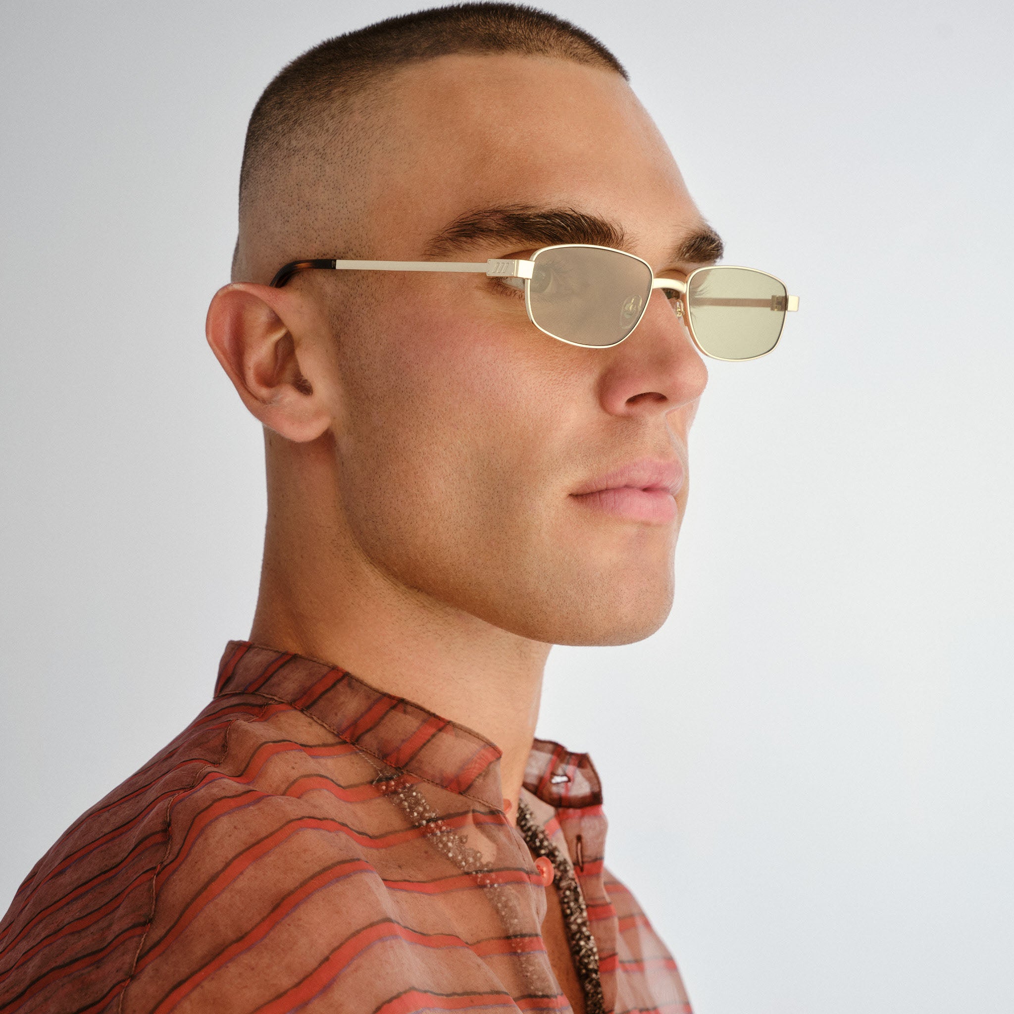 Le Specs Torrid Gold Uni-Sex Rectangle Sunglasses | Eyewear Index