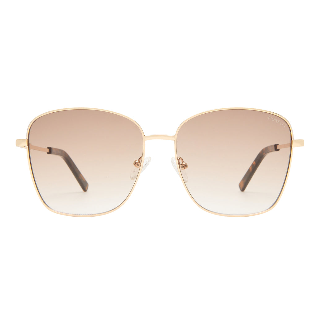 Fiorelli Mirelle Warm Gold Female Square Sunglasses | Eyewear Index