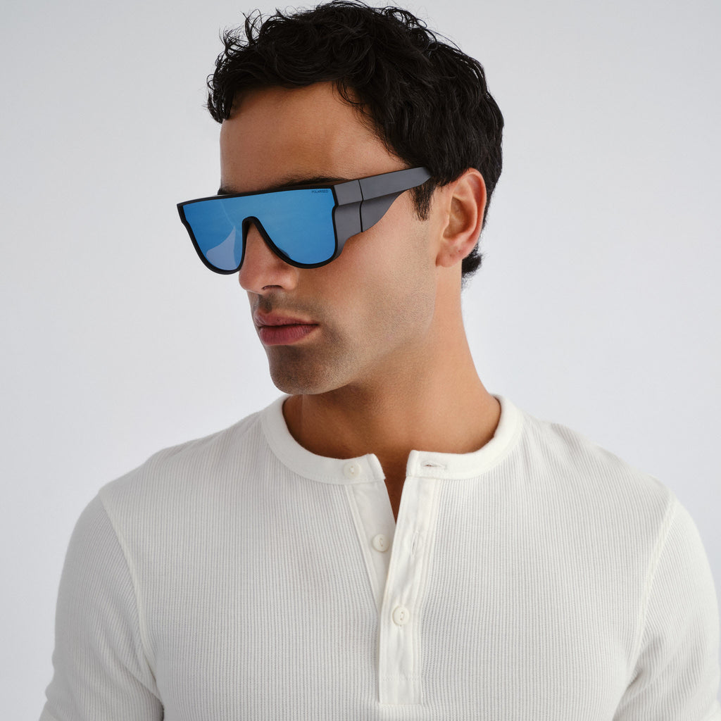 Cancer Council Maleny Matte Black Uni-Sex Shield Sunglasses | Eyewear Index