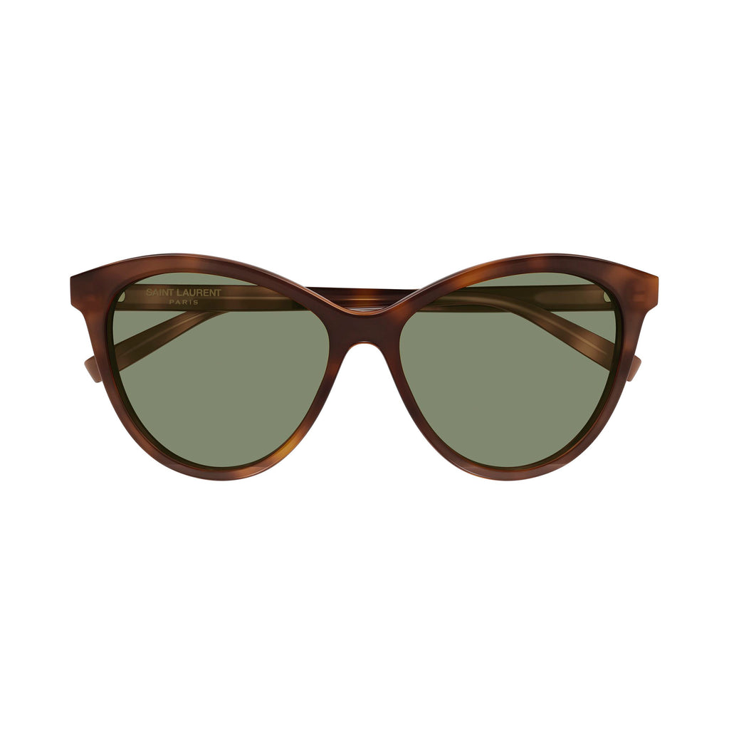 Saint Laurent Sl456 Havana Female Cat-Eye Sunglasses | Eyewear Index