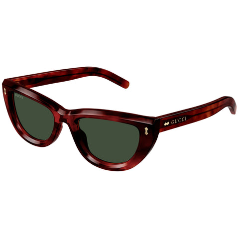 Gucci Gg1521s Havana Female Cat-Eye Sunglasses | Eyewear Index