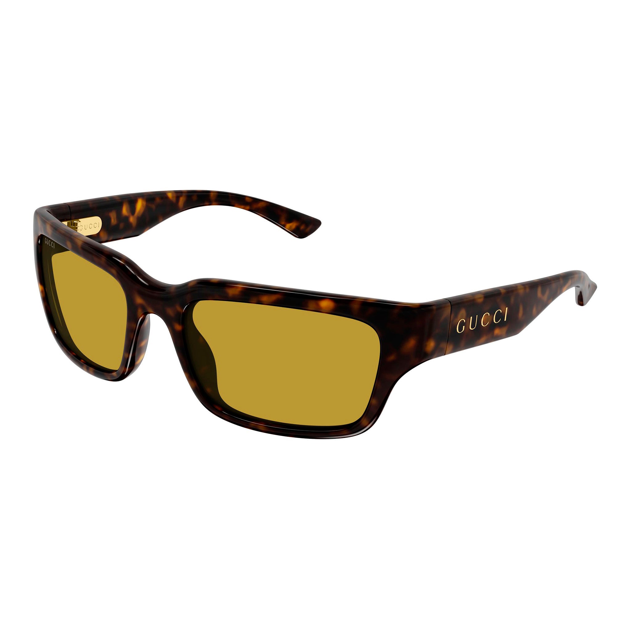Gucci Gg2240s Havana Male Rectangle Sunglasses | Eyewear Index