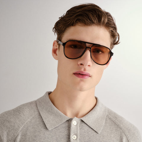 Le Specs Tragic Magic Black Uni-Sex Aviator Sunglasses | Eyewear Index