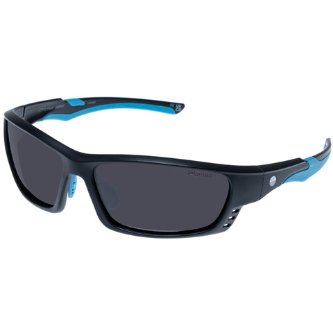 Solarized Active Wrap Matte Black Blue Male Wrap Sunglasses | Eyewear Index