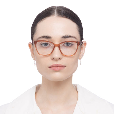 Oroton Joelle Deep Rose Maple Female Cat-Eye Optical Frames | Eyewear Index