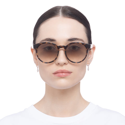 Gucci Gg1339sk Havana Female Round Sunglasses | Eyewear Index