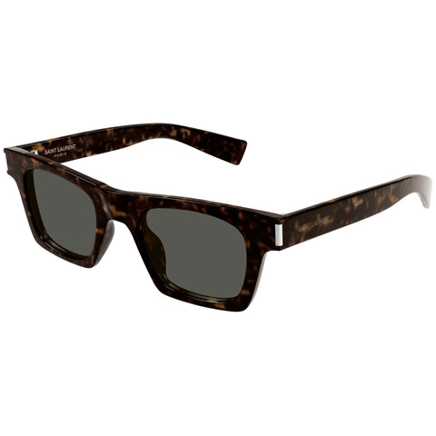 Saint Laurent Sl719 Havana Uni-Sex Rectangle Sunglasses | Eyewear Index