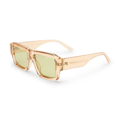 Le Specs Polygraph Sand Uni-Sex Rectangle Sunglasses | Eyewear Index