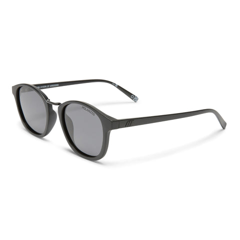 Le Specs Oblivion Matte Black Uni-Sex Round Sunglasses | Eyewear Index