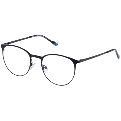 Le Specs Disko Satin Black Female Round Optical Frames | Eyewear Index