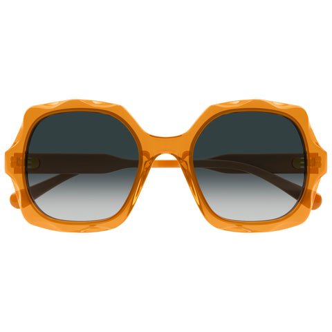 Chloe Ch0226s Orange Female Rectangle Sunglasses | Eyewear Index