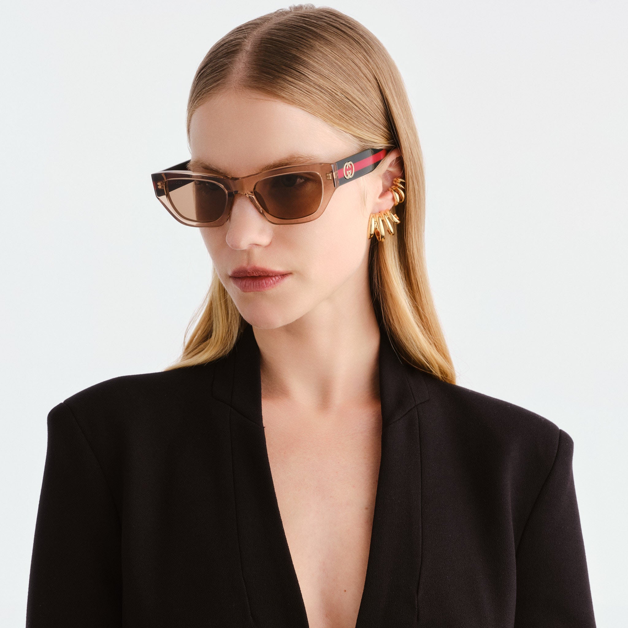 Gucci Gg2116s Brown Female Cat-Eye Sunglasses | Eyewear Index