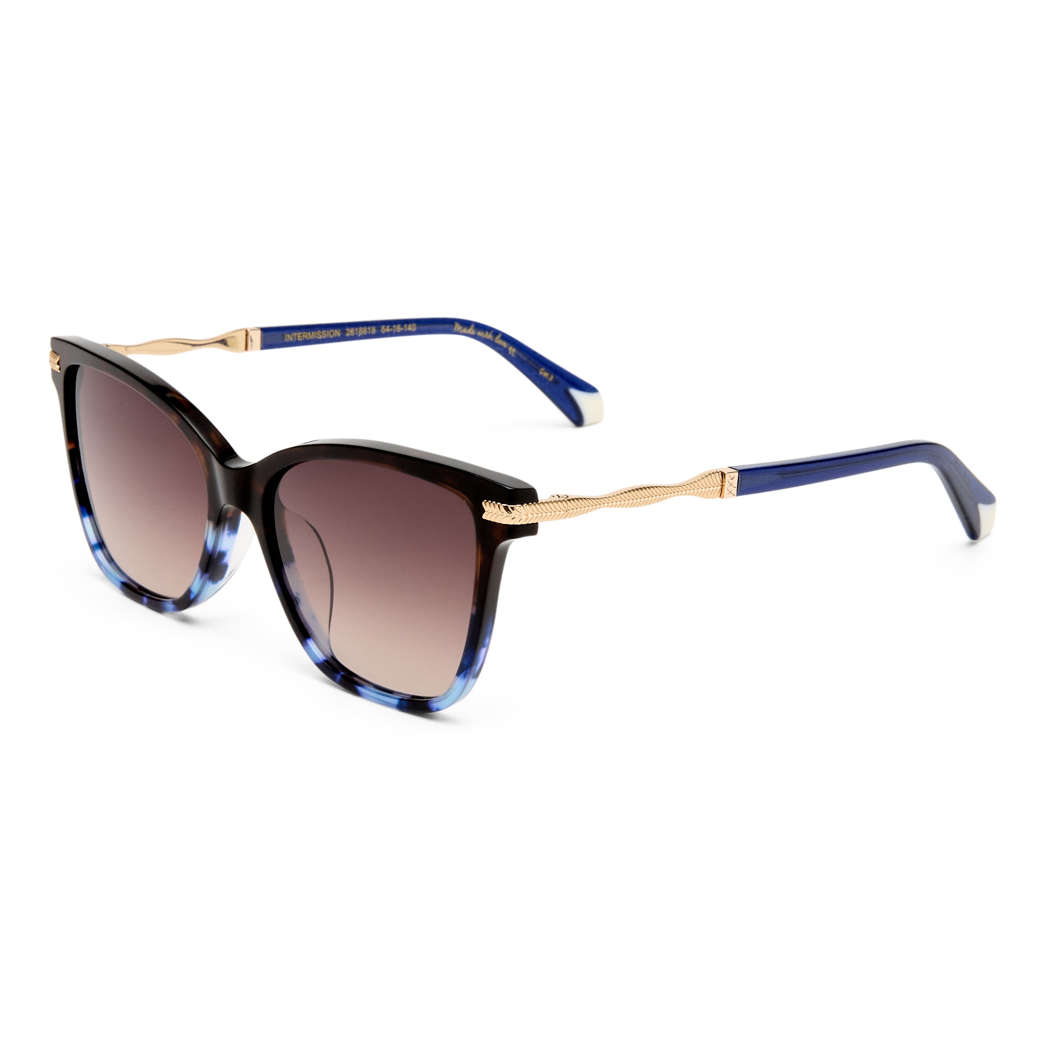 Camilla Intermission Dark Tort Blue Tort Female Cat-Eye Sunglasses | Eyewear Index
