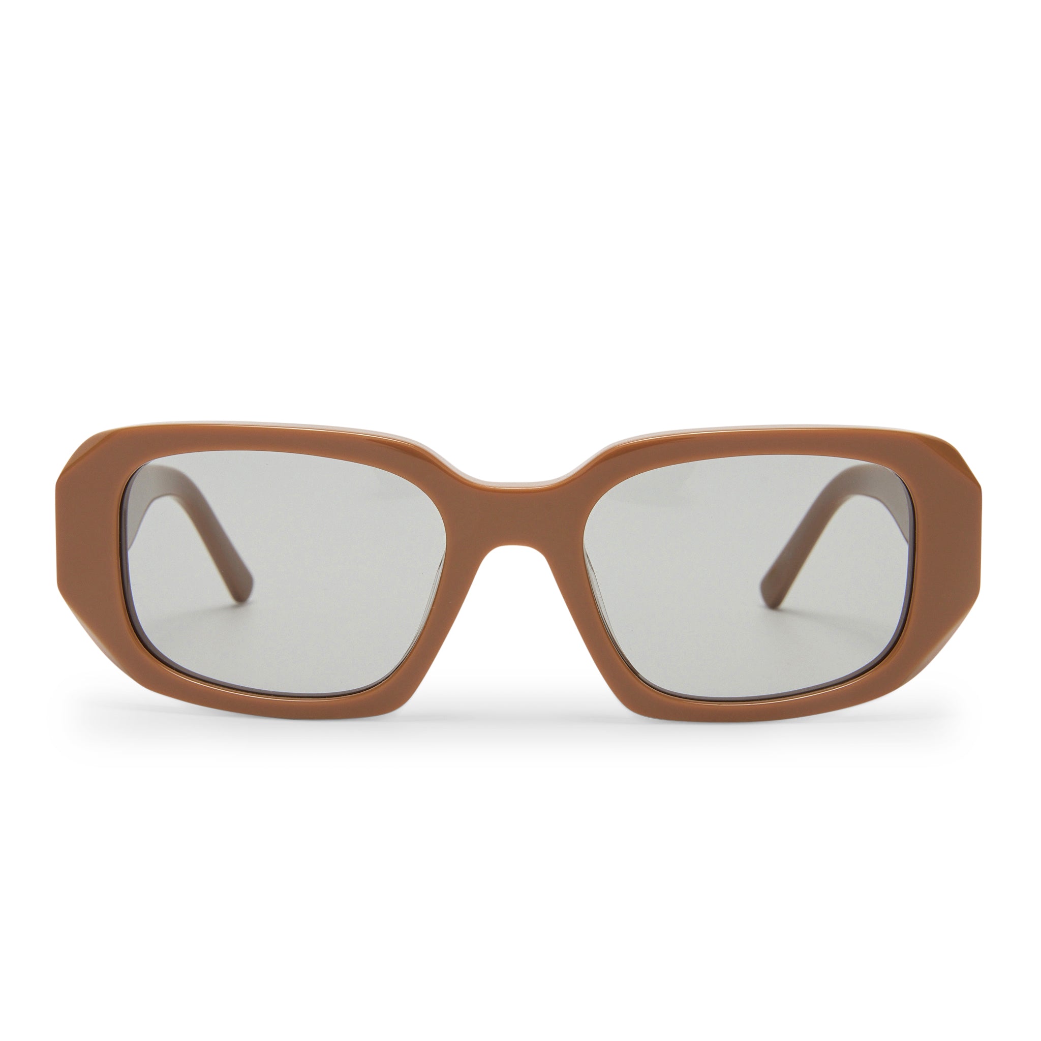 Oroton Maja Taupe Female Rectangle Sunglasses | Eyewear Index