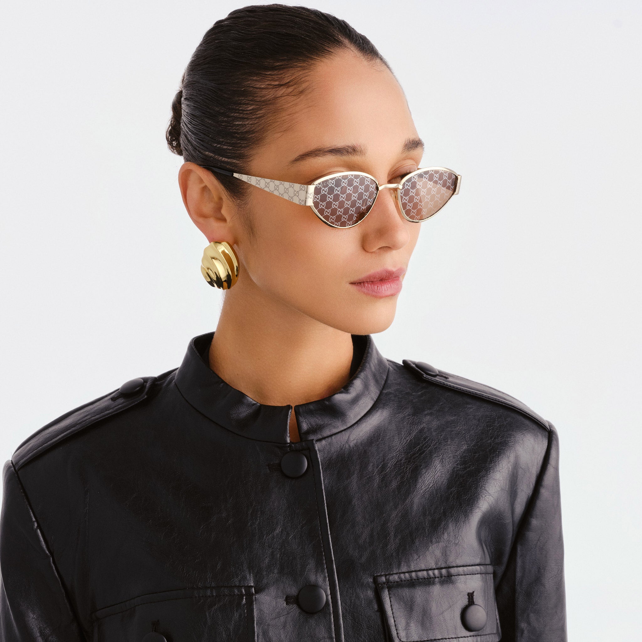 Gucci Gg1853s Gold Female Cat-Eye Sunglasses | Eyewear Index