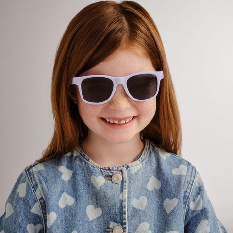 Cancer Council Alligator Kids Lilac Rubber Female D-Frame Sunglasses | Eyewear Index