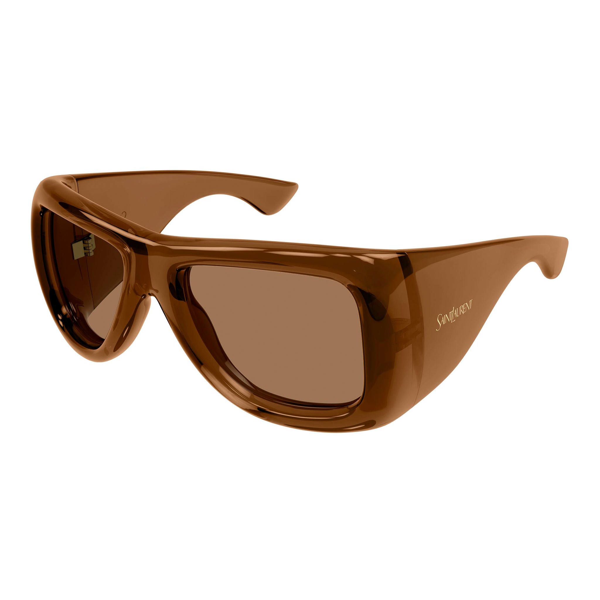 Saint Laurent Sl902howl Brown Uni-Sex Aviator Sunglasses | Eyewear Index