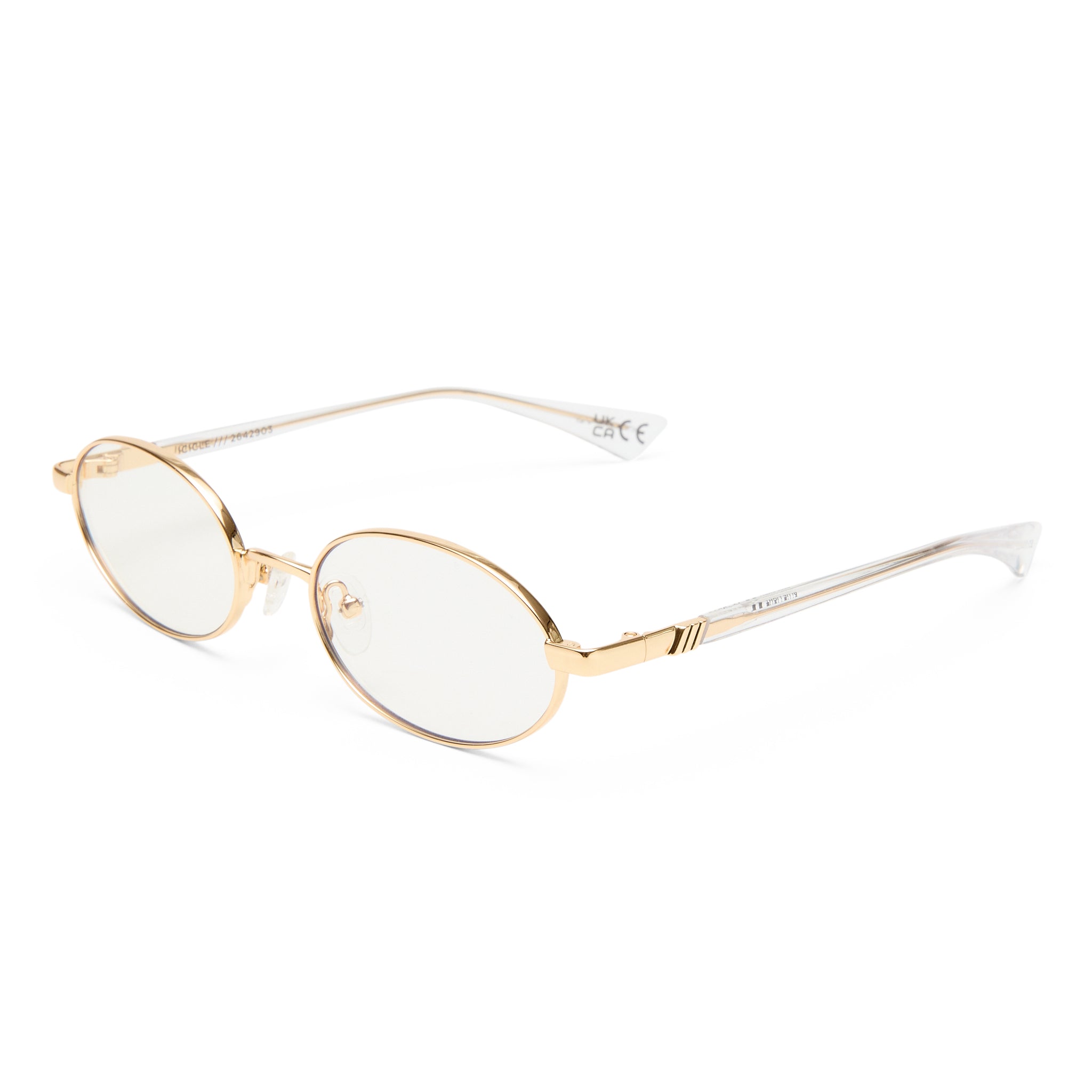 Le Specs Icicle Gold Uni-Sex Wrap Blue Light | Eyewear Index