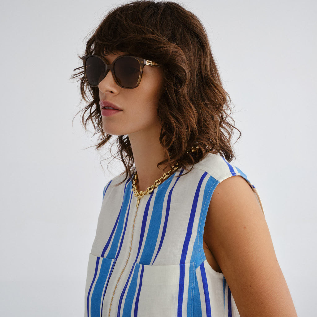 Oroton Vespera Desert Horn Female Square Sunglasses | Eyewear Index