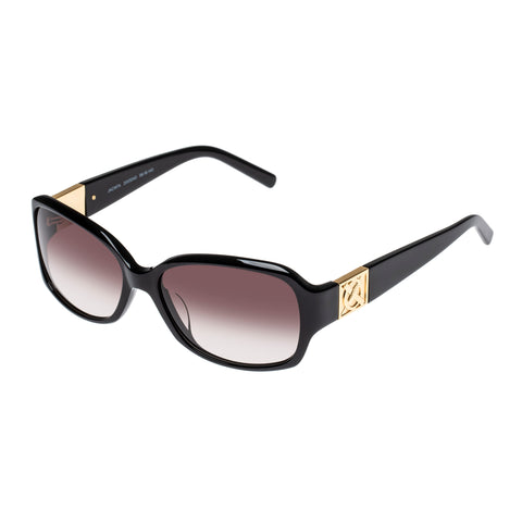 Oroton Jacinta 58 Black Female Rectangle Sunglasses | Eyewear Index