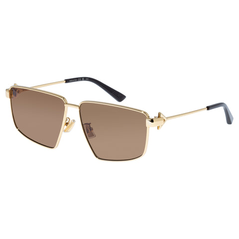 Bottega Veneta Bv1223s Gold Female D-Frame Sunglasses | Eyewear Index