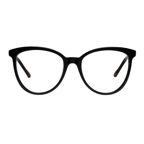 Le Specs Piece Of Pizzazz Black Female Cat-Eye Optical Frames | Eyewear Index