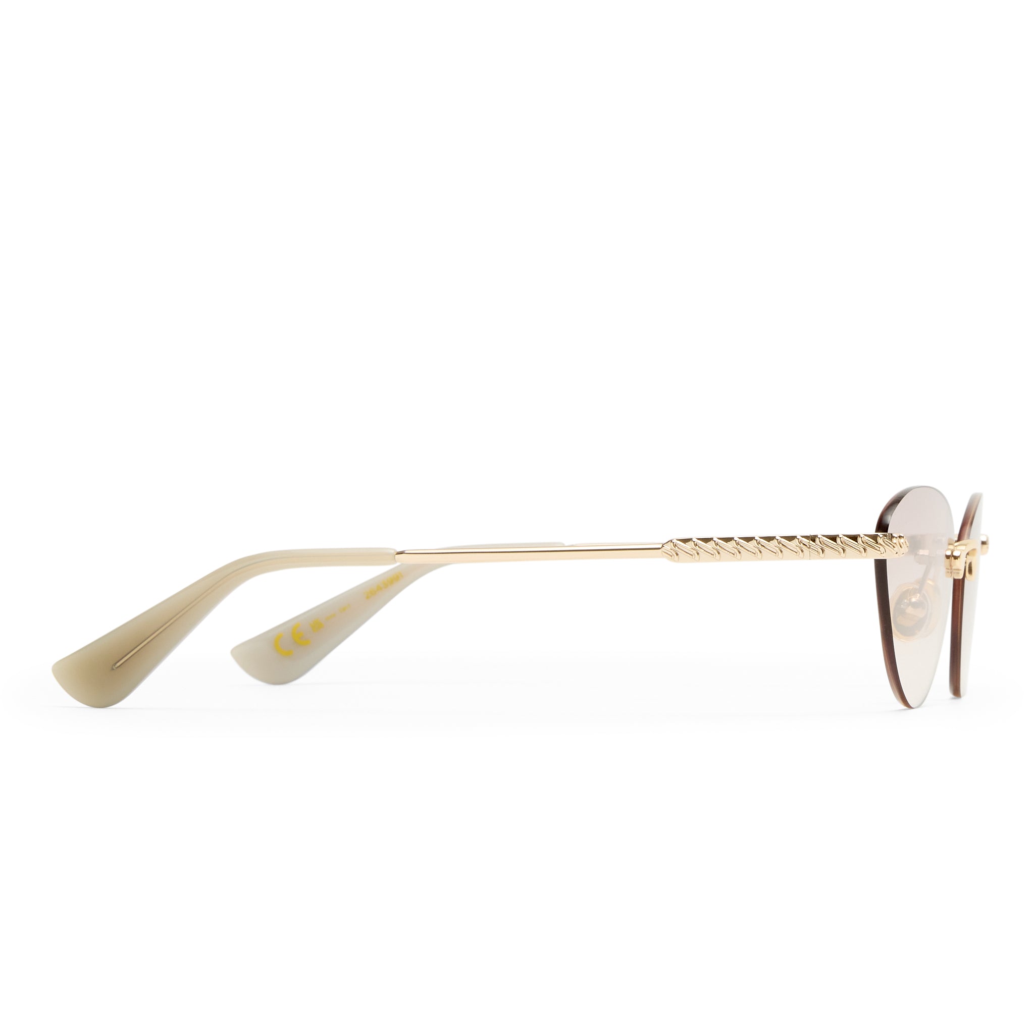 Luv Lou The Juni Light Gold Female Cat-Eye Sunglasses | Eyewear Index