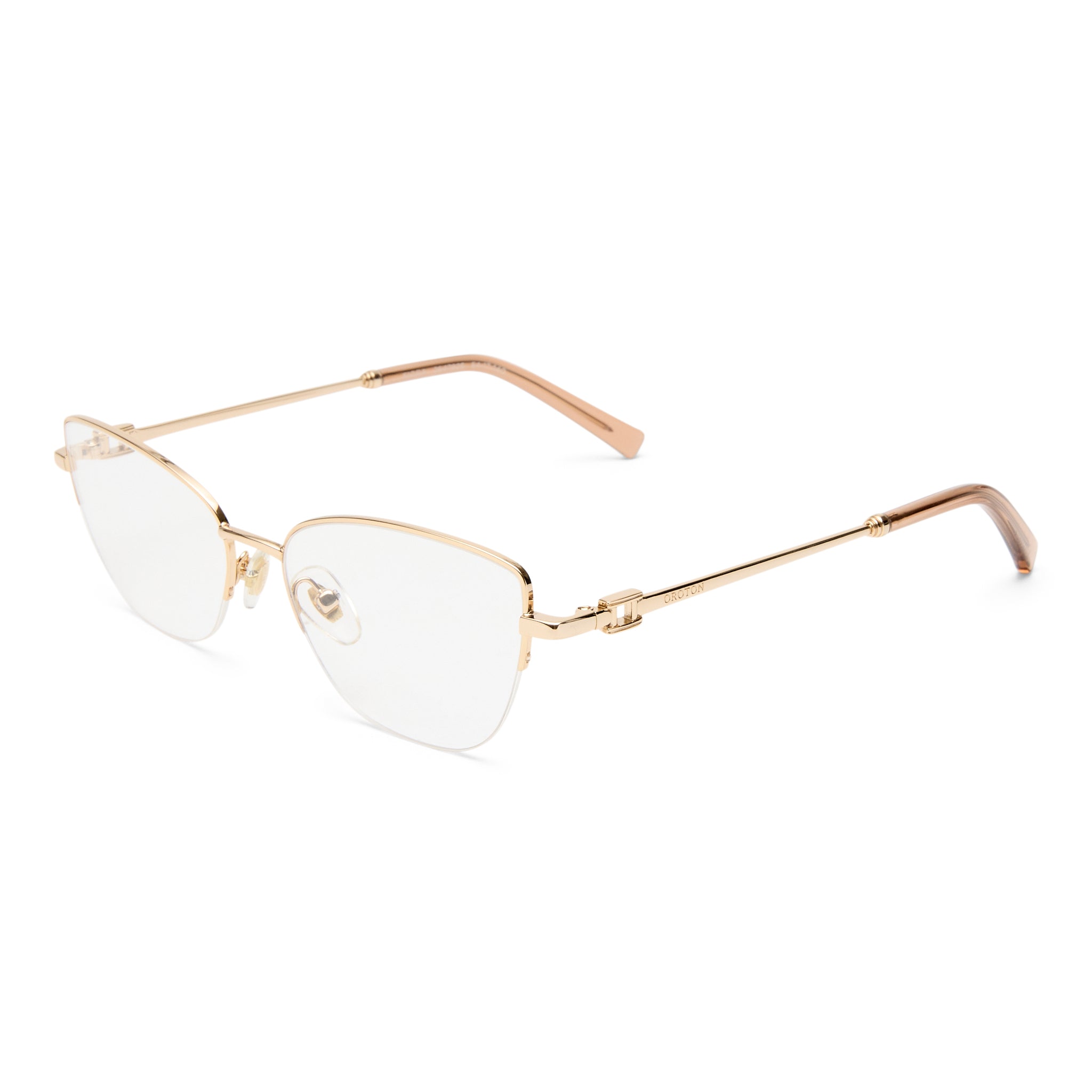 Oroton Fiora Gold Female Cat-Eye Optical Frames | Eyewear Index