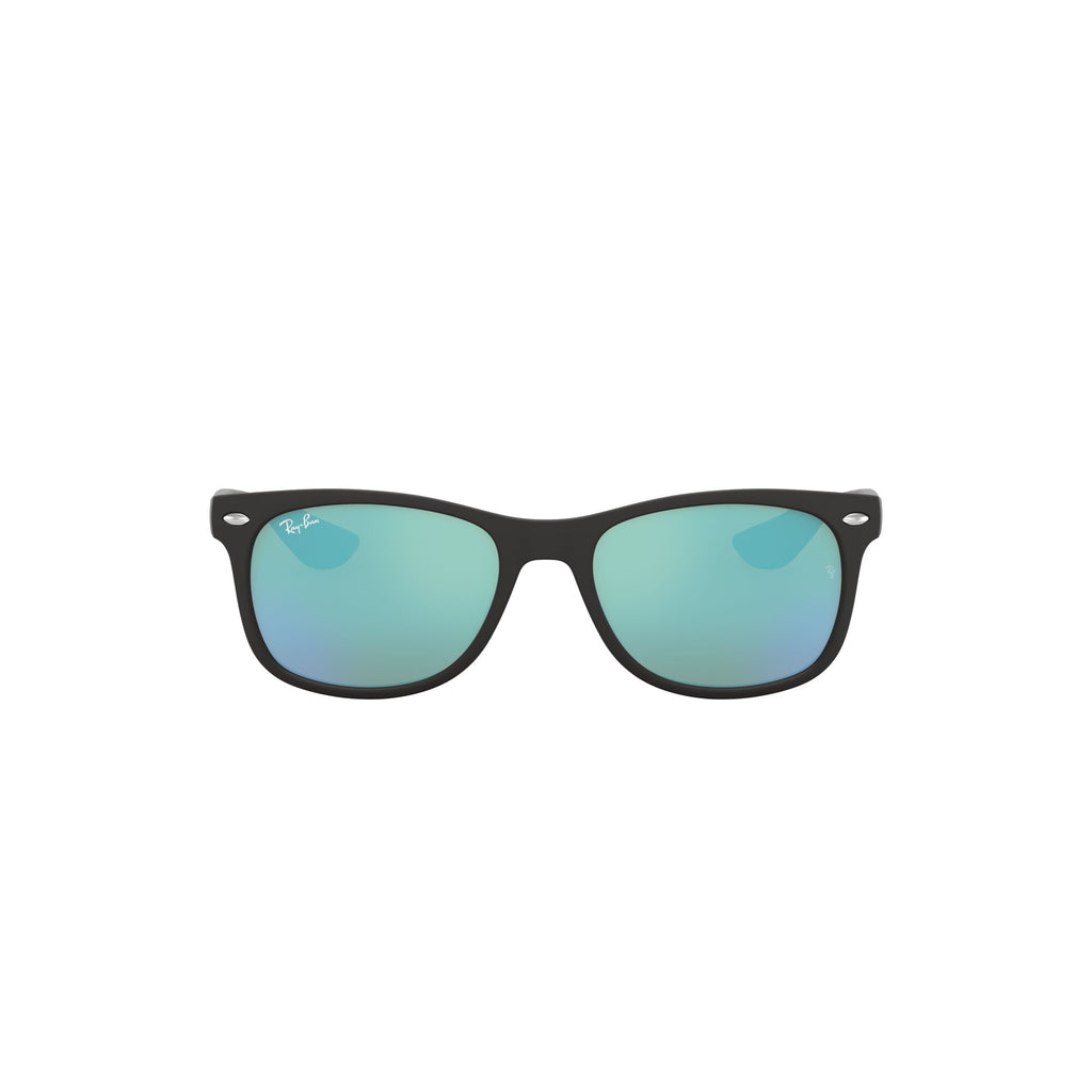 Ray-Ban Junior Wayfarer 9052s 100s55 Black Uni-Sex D-Frame Sunglasses | Eyewear Index
