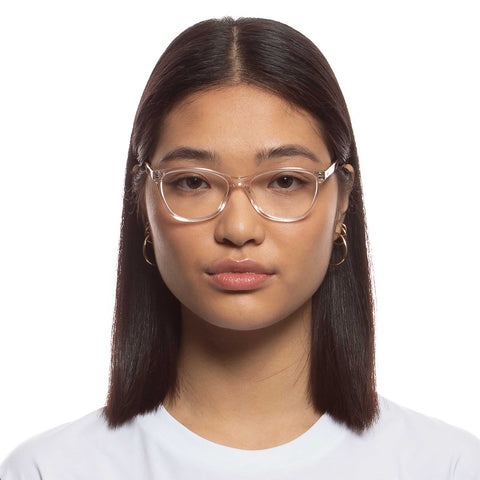 Le Specs Allegory Sand Seaside Travertine Female Cat-Eye Optical Frames | Eyewear Index