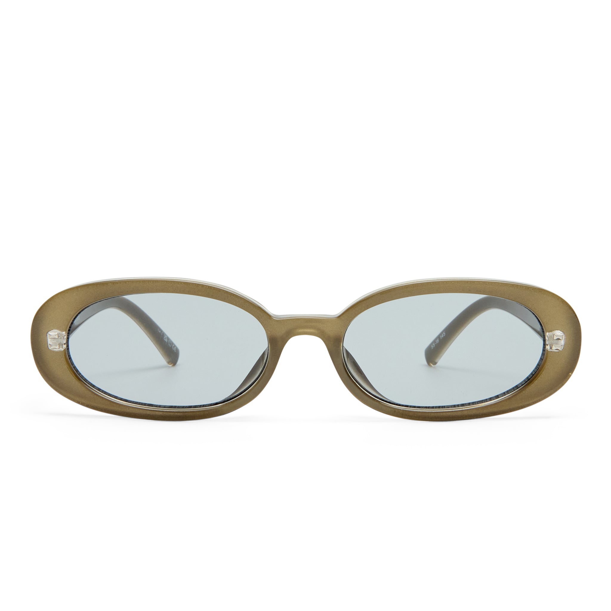 Le Specs Outta Love + Olive Pearl Female Oval Sunglasses | Eyewear Index