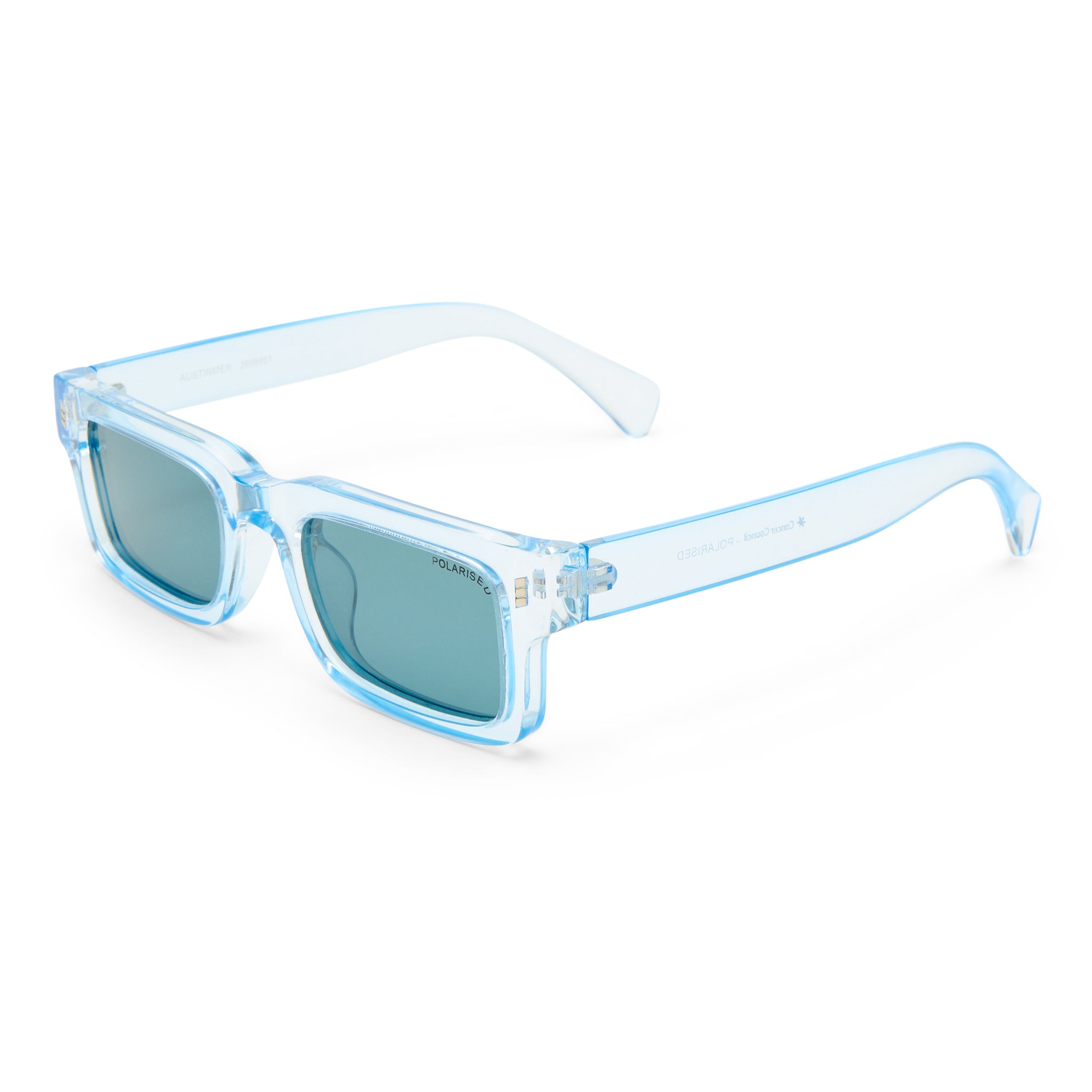 Cancer Council Austinmer Ice Blue Uni-Sex Rectangle Sunglasses | Eyewear Index