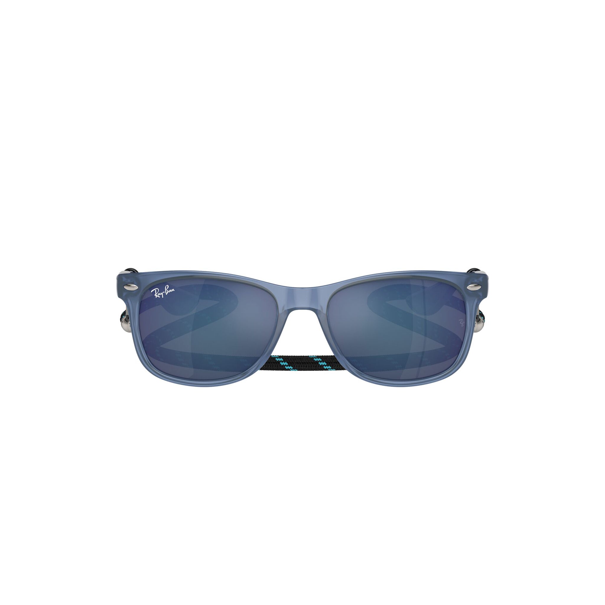 Ray-Ban 9052s J New Wayfarer 714855 Opal Blue Uni-Sex D-Frame Sunglasses | Eyewear Index