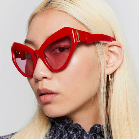 Karen Walker Bow Wow Scarlet Female Cat-Eye Sunglasses | Eyewear Index