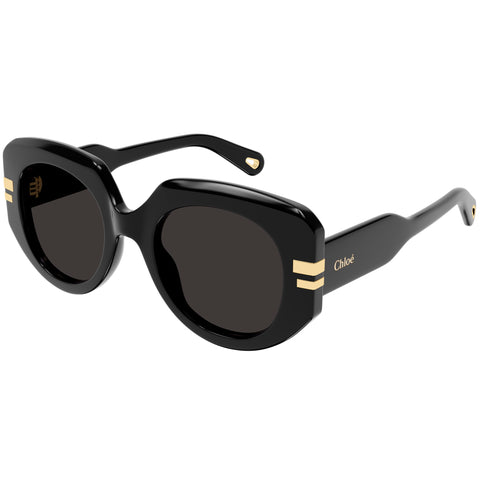 Chloe Ch0257s Black Female Rectangle Sunglasses | Eyewear Index