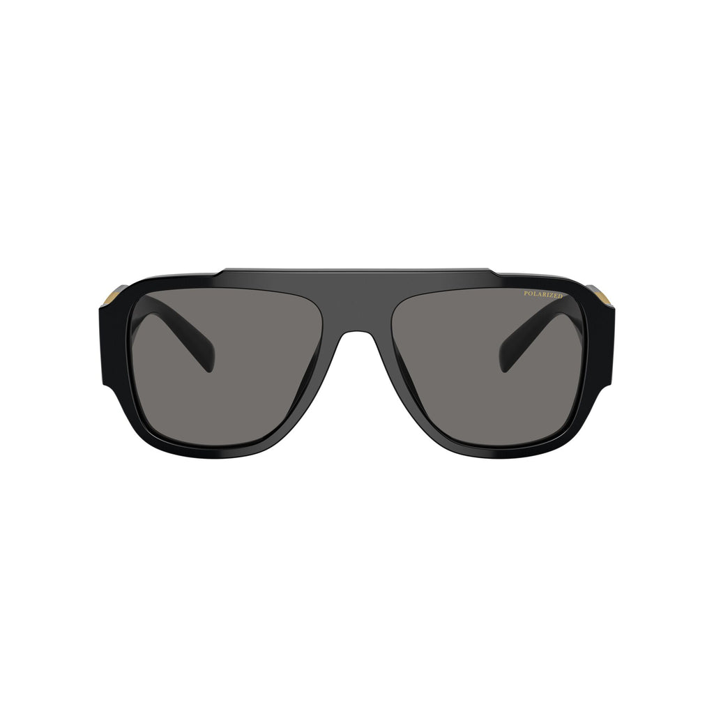 Versace 4436u Gb181 Black Male Round Sunglasses | Eyewear Index